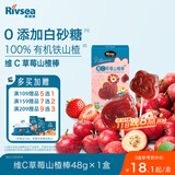 禾泱泱维C草莓山楂棒48g儿童宝宝零食富含膳食纤维水果条
