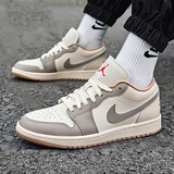 耐克（NIKE）男鞋 2025冬季新款AIR JORDAN 1运动鞋透气缓震时尚休闲篮球鞋 帆白/火焰红/淡象牙白/麻黄/学院灰 41