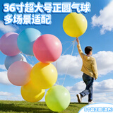 蒙拓嘉36寸超大正圆气球加厚气球年会团建生日布置装饰儿童户外拍拍球