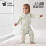 贝肽斯婴儿衣服春秋款连体衣长袖纯棉柔软新初生幼儿宝宝哈衣爬服