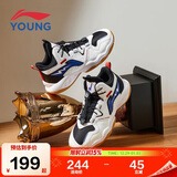 李宁童鞋儿童篮球鞋男大童减震回弹稳定支撑柔软运动鞋37YKBT090-11