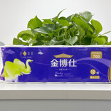 金博仕卷纸卫生纸厕所卷筒纸家庭装手纸 4层 58.334g*12卷 【1.4斤加厚日常装】