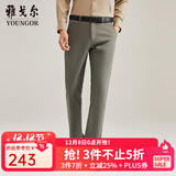 雅戈尔（YOUNGOR）休闲裤男DP棉免烫不易皱裤子宾霸莱卡面料休闲裤 VCDP319998YWA卡其色 33 82A