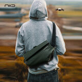 NIID机能单肩包男士斜挎包通勤包男款骑行邮差包随身包送礼黑标 R1BL 橄榄绿