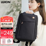 乐上（LEXON）时尚轻便双肩包女14英寸商务笔记本电脑包简约书包旅行包梦幻黑