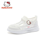 HELLOKITTY童鞋儿童网眼鞋夏季运动鞋女童单网透气小白鞋公主单鞋6038白色26