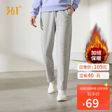 361°运动裤子女秋冬季跑步宽松加绒休闲裤直筒长裤卫裤662444701D