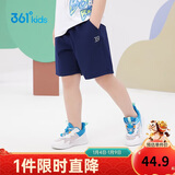 361°儿童短裤夏季男女童3-12岁透气运动裤梭织五分裤 藏青 110