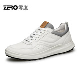 零度Zero运动休闲鞋男2025真皮柔软轻质小白鞋日常百搭低帮高尔夫鞋子 白色 41 (255mm) 【皮鞋尺码】