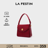 拉菲斯汀包包2025新款方糖包时尚腋下包红色结婚新娘手提小方包 620930 波尔多红