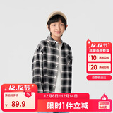 巴拉巴拉童装儿童衬衫2025女童男童上衣格纹衬衣春装亲子百搭209125102201