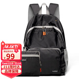 高尔夫（GOLF）双肩包男女可折叠电脑背包书包14英寸轻便户外旅行包旅游运动登山