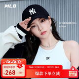 MLB帽子男女情侣棒球帽软顶鸭舌帽秋冬运动帽四季3ACP6601N-50BKS-F