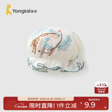 童泰（TONGTAI）婴儿帽子纯棉纱布胎帽初生宝宝护囟门花苞帽防风帽小鹿0-3个月
