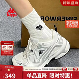 卡帕（Kappa）女鞋运动跑步鞋子女冬季新款老爹鞋软底增高休闲鞋女 奥运灰 38