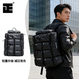 立正（Lezener）香港原创双肩背包男女士高端设计轻奢大容量旅行电脑防水出差书包 纯黑色【外部多个独立收纳袋】