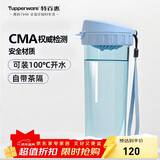 特百惠（Tupperware）茶韵500ML塑料杯男女士学生夏季运动水杯子户外便携大容量 冰水蓝