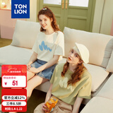唐狮（TonLion）2025短袖T恤女半袖体恤chic宽松上衣