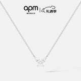 APM Monaco蝴蝶项链女银锁骨链时尚饰品送女友毛衣链圣诞礼物