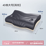 赛诺（SINOMAX）4d二代4d升级款4D竹炭慢回弹记忆棉枕头太空棉枕芯可调节枕高 4D竹炭调节枕大号 单只
