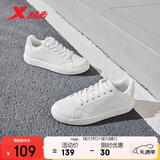 特步情侣男女鞋板鞋小白鞋冬季保暖防滑耐磨板鞋男休闲鞋