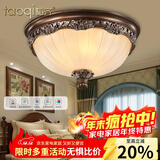 韬齐 欧式吸顶灯客厅现代简约主卧室灯美式阳台灯具 J2003-大号 直径45CM 配单色LED灯泡