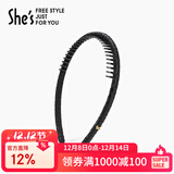 She's茜子轻简百搭带齿防滑压发头箍简约女士气质发箍生日礼物送女友