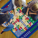 华婴 飞行棋地毯游戏棋超大号爬行地毯亲子互动游戏垫儿童幼儿园玩具 1.2*0.9米双面飞行棋/强手棋