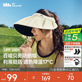 蕉下（beneunder）遮阳帽子防晒帽女防紫外线太阳帽贝壳空顶帽便携BM561白