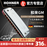HOHNER德国和来Golden melody十孔10口琴GM布鲁斯蓝调成人口琴 10孔C调