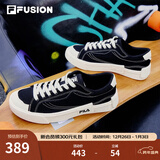 FILA FUSION斐乐男鞋POP帆布鞋潮牌男子潮流板鞋街拍运动休闲鞋男 黑-BK 42