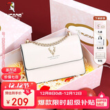 啄木鸟（TUCANO）包包女款2025年牛皮链条小方包单肩斜挎包圣诞新年生日礼物送女友