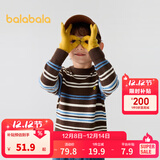 巴拉巴拉童装儿童毛衣男童针织衫女童毛衫秋装冬宝宝衣服卡通萌趣 咖蓝色调00458 100 cm