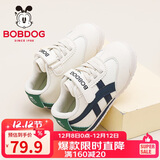 巴布豆童鞋小童秋款百搭舒适学步鞋男童机能鞋101353036米/藏青蓝25