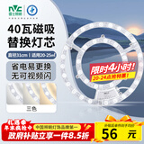 雷士（NVC）LED灯盘吸顶灯替换灯芯磁吸光源模组环形灯管改装套件40瓦三色光