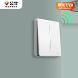 公牛（BULL）开关插座 无线遥控开关 二位单火开关 双控多控 Q211 白色暗装