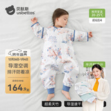 贝肽斯婴儿睡袋防惊跳夏季空调房薄款新生儿童睡袋0-3岁宝宝防踢被着凉 夏天（前6后4 20-25℃）繁枝 L码2-4岁 建议身高90-105cm