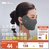 蕉下（beneunder）防晒口罩女防晒面罩防紫外线全脸腮红口罩透气骑行口罩高颜值 【凉感护眼角-纯色款】远山灰