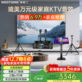 威斯汀家庭ktv音响套装唱歌全套设备点歌机一体卡拉ok影院家用客厅全新升级108音箱套装 T8+功放+话筒+支架/不含音响