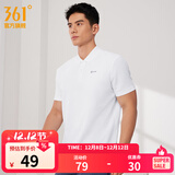 361°运动翻领t恤2025年春夏季新款休闲透气短袖情侣POLO衫开学季 【男款】本白 XL