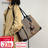 viney包包女包帆布托特包大容量品牌单肩大包生日元旦礼物送女生女友