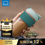 乐扣乐扣（LOCK&LOCK）咖啡杯耐热玻璃水杯子男女学生便携式双饮吸管杯随手杯500ML绿色