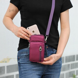 途尊 手机包女斜挎2025新款韩版潮流百搭中包夏天小女竖款放零钱袋 新紫红色 小号手机包