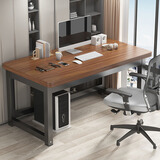 易漫电脑桌实木书桌台式电竞桌家用卧室双人办公学习写字子长条桌