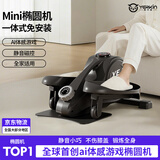 英尔健椭圆机家用迷你小型智能椭圆踏步机静音mini太空漫步椭圆仪走步机 至尊黑-超静音-16档磁控阻力调节