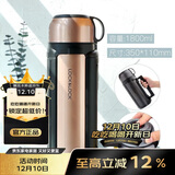乐扣乐扣（LOCK&LOCK）保温壶304不锈钢保温保冷水壶户外露营旅行壶1.8L金色