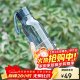 乐扣乐扣（LOCK&LOCK）夏季运动水杯简约塑料杯户外便携水壶男女学生杯子蓝色550ML