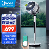 美的（Midea）【品质臻选】3D摇头空气循环扇四季净化扇轻音电风扇遥控立式风扇变频落地扇空调伴侣FGD24WDY