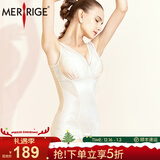 MERRIGE美人计塑身衣女春夏款收腹提臀束腰海藻衣连体内衣 凝脂肤色 4XL (建议体重135-160斤)