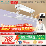 好太太（Hotata） 电动晾衣架智能自动升降晒被阳台晾衣架室外衣服架伸缩晾衣杆 【46孔大晒量】D11-Z白色T